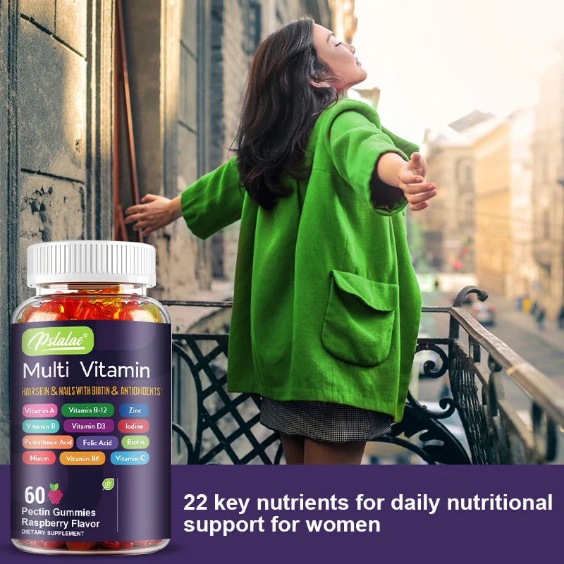 **Multivitamin Gummies w/ Vitamins and Minerals / Enhances Energy Levels / Immune Support / Antioxidant / 60 Gummies
