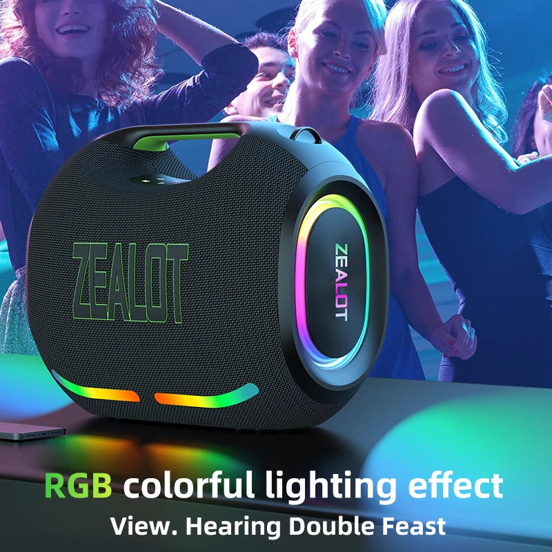ZE21 250W Wireless Speaker / Outdoor / Portable / Waterproof / 48000mAh Long Battery with RGB Color Lights / Up To 18 Hours Of Play Time
