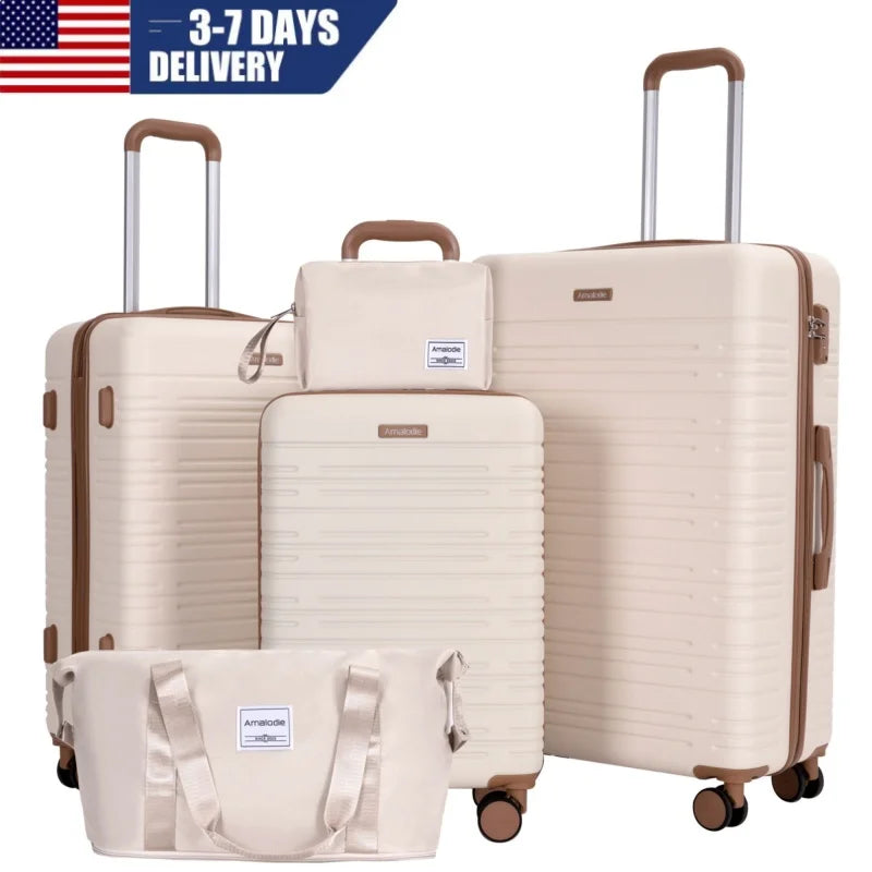 **Luggage Sets / 3-Piece Suitcases with Double Spinner Wheels / Suitcase Set / ABS Hard Case Luggage with TSA Lock