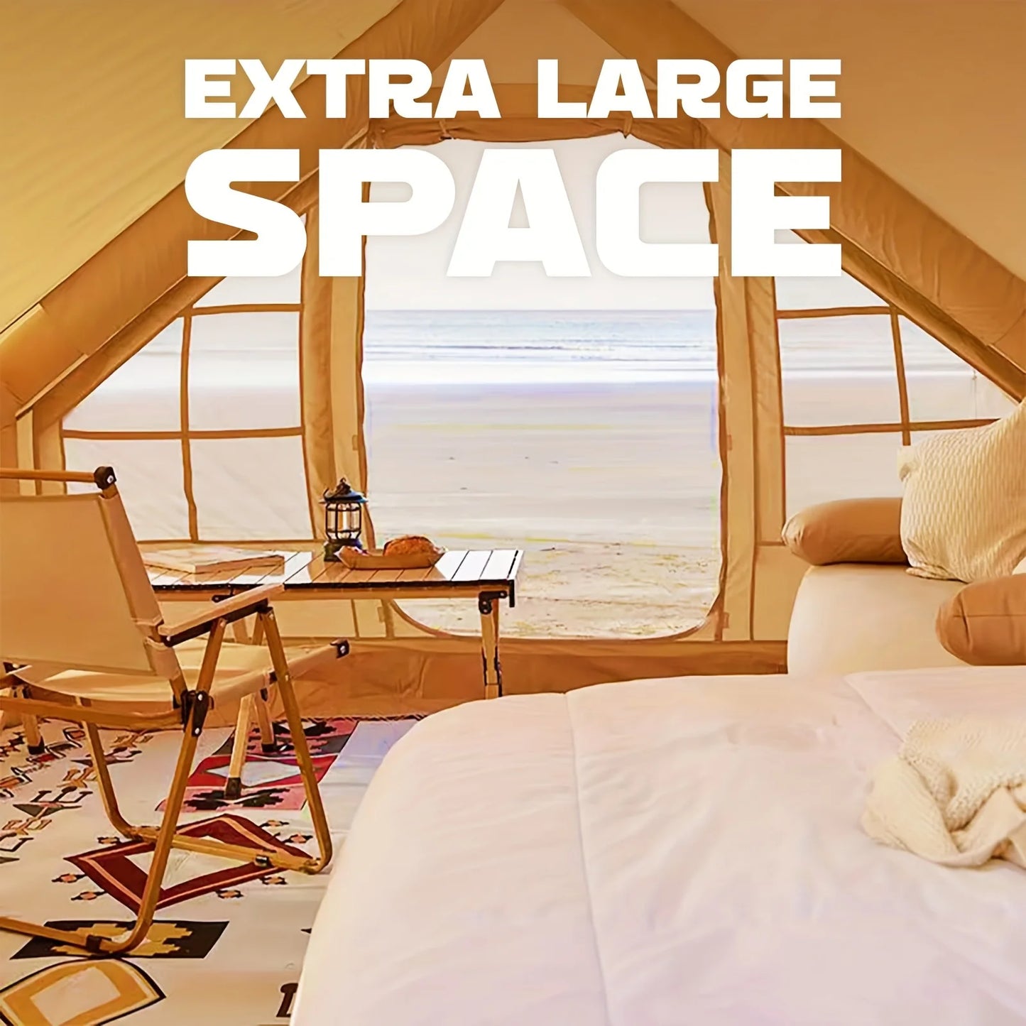 Inflatable Camping Tent / Easy Setup / Waterproof & Windproof / Outdoor Self-Supporting Blow up Tent / Portable