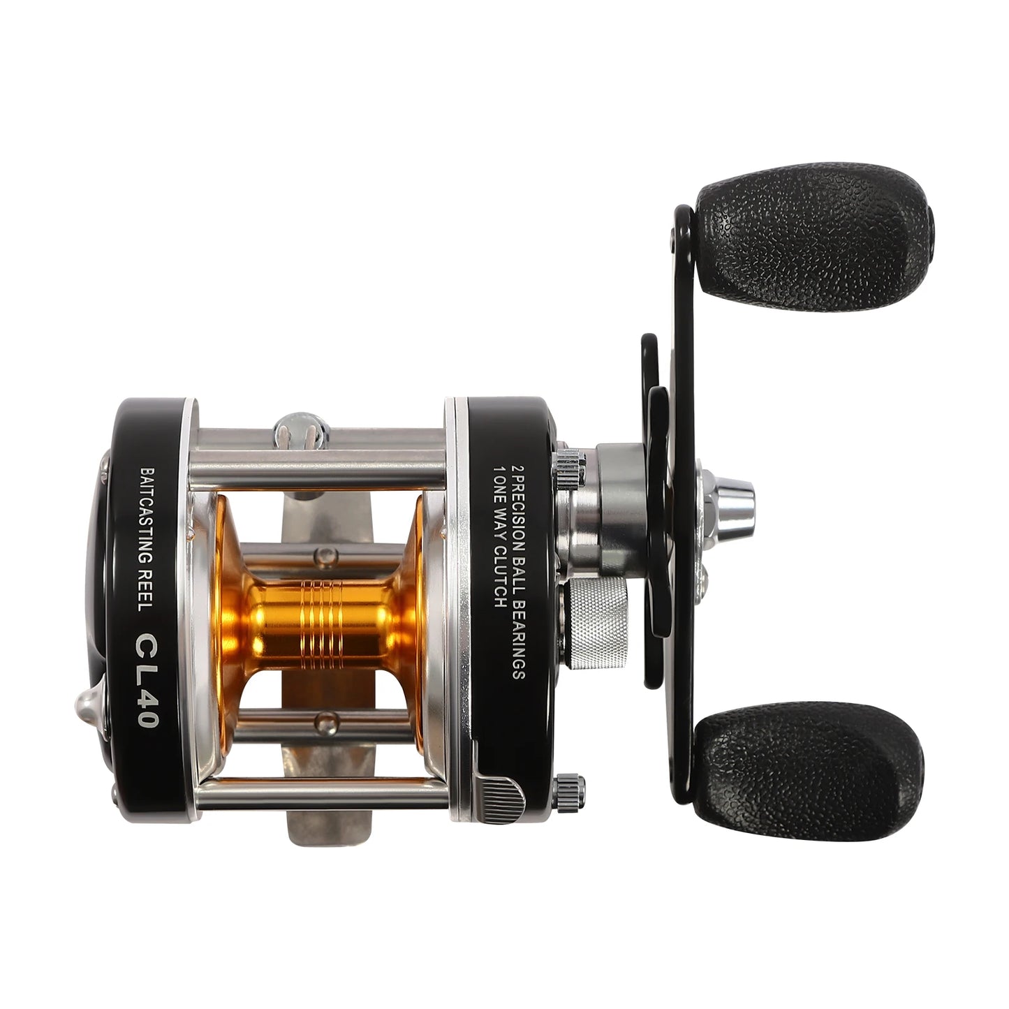 Round Baitcasting Reel / Conventional Reel for Catfish / #40 Left/Right Hand Baitcasting Fishing Reel