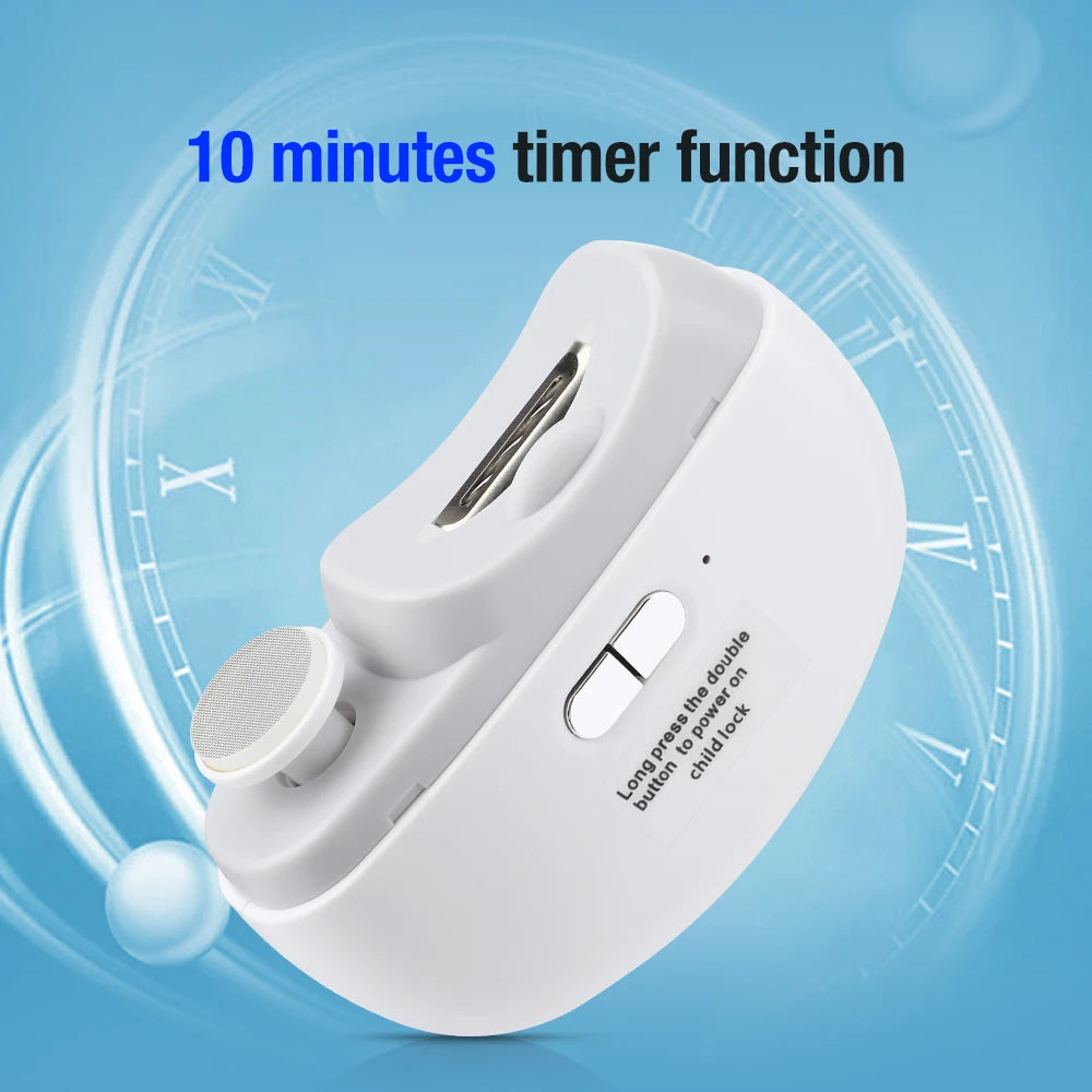 2 In 1 Electric Nail Clippers / Manicure / Anti-Splash Nail Trimmer / Baby Fingers & Toes / Scissors / Pedicure / Thick Nails Cutter Tools