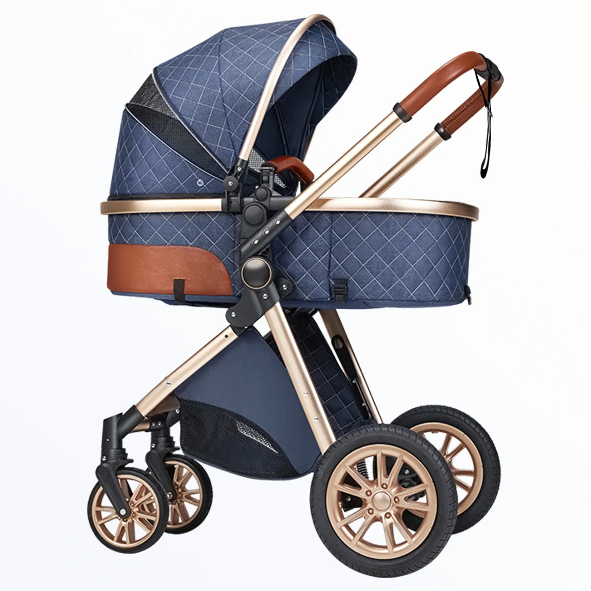 Baby Stroller / Portable and Foldable / can be pushed in both directions / 5-Point Seat Belt / Push Button