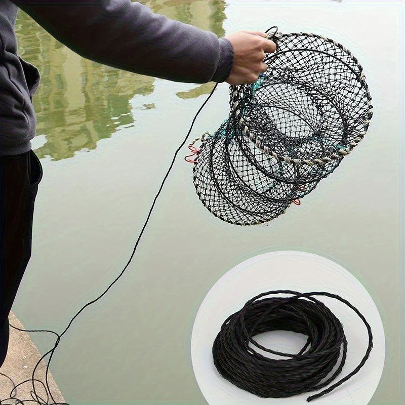 Crab Trap / Minnow Trap / Fishing Bait Trap with 10m Hand Rope / Folded Lobster & Crawfish Fishing Net Trap