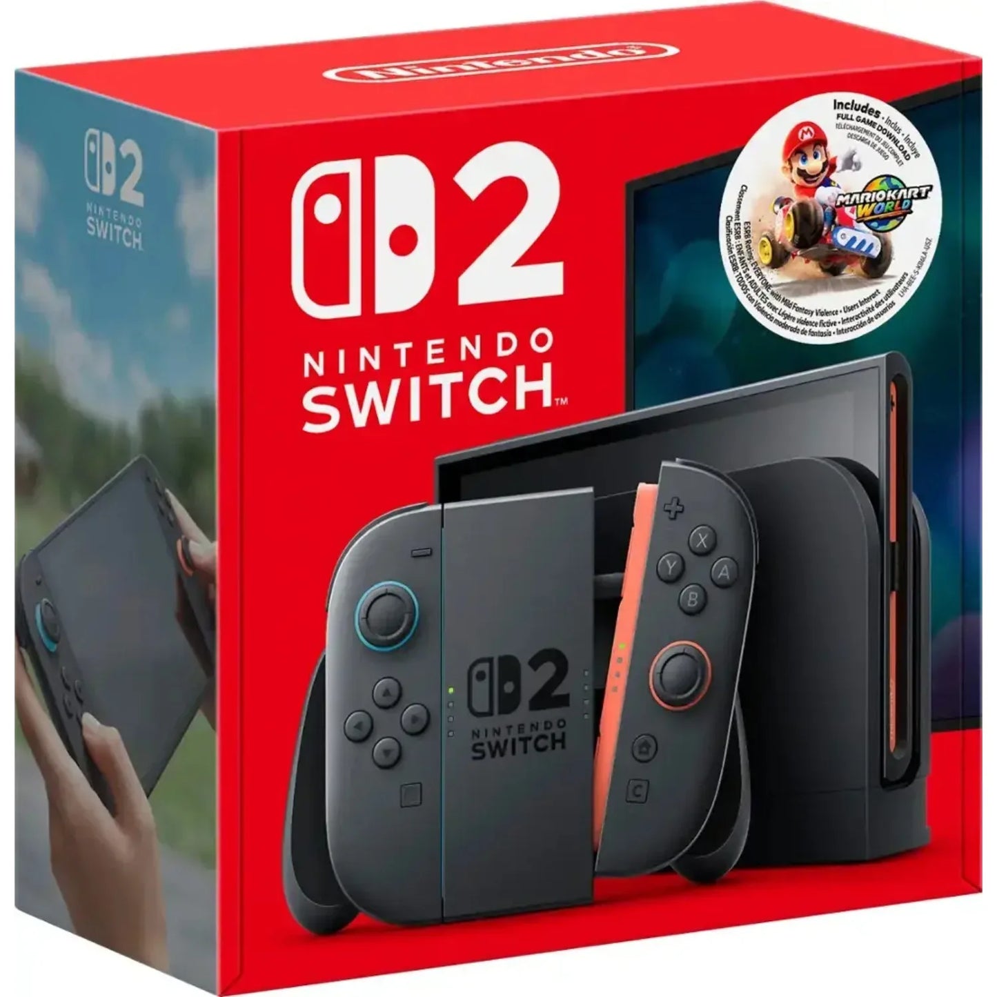 CM***Nintendo Switch 2 Console / Mario Kart World Bundle Hong Kong Version (HK Charger with HK to US Plug Adapter)