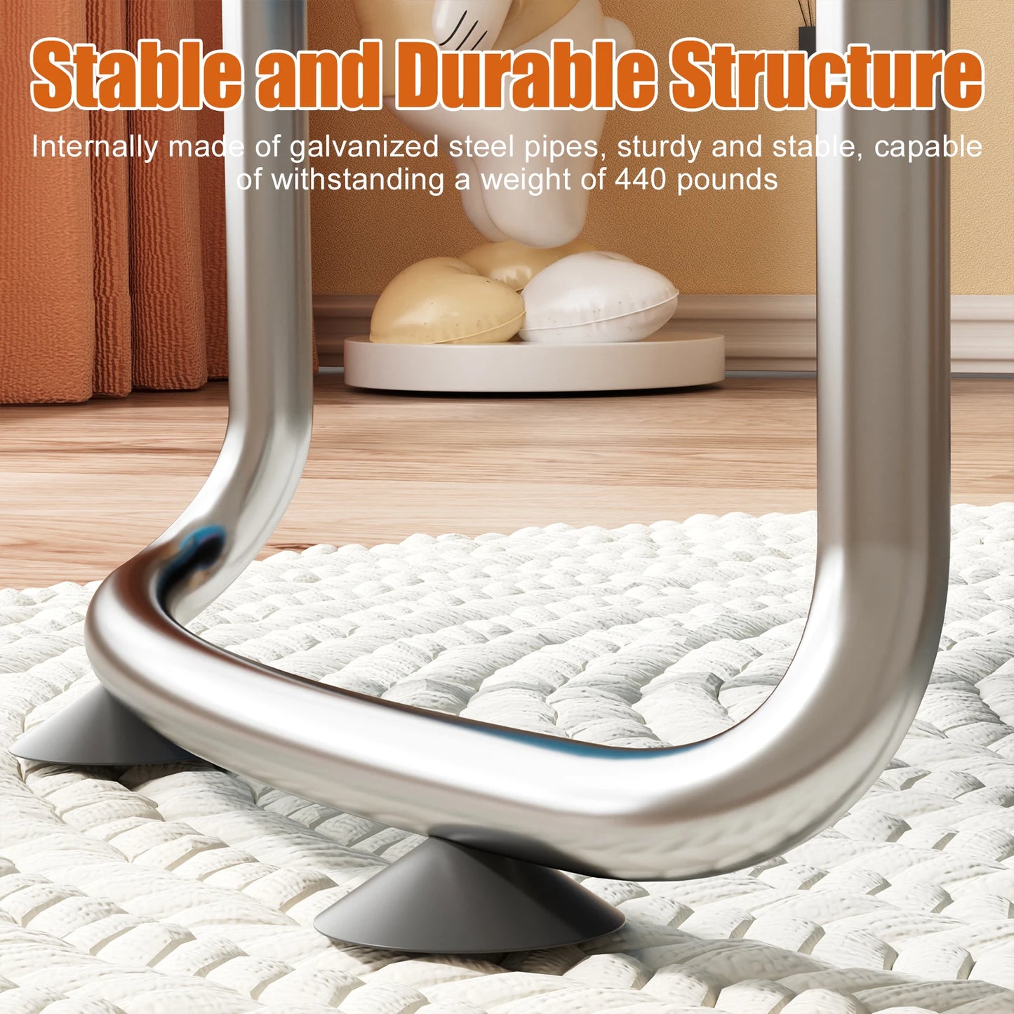 5FT Kids Trampoline, Adjustable Baby Toddler Trampoline with Basketball Hoop, Swing, Sandbag, Ocean Balls