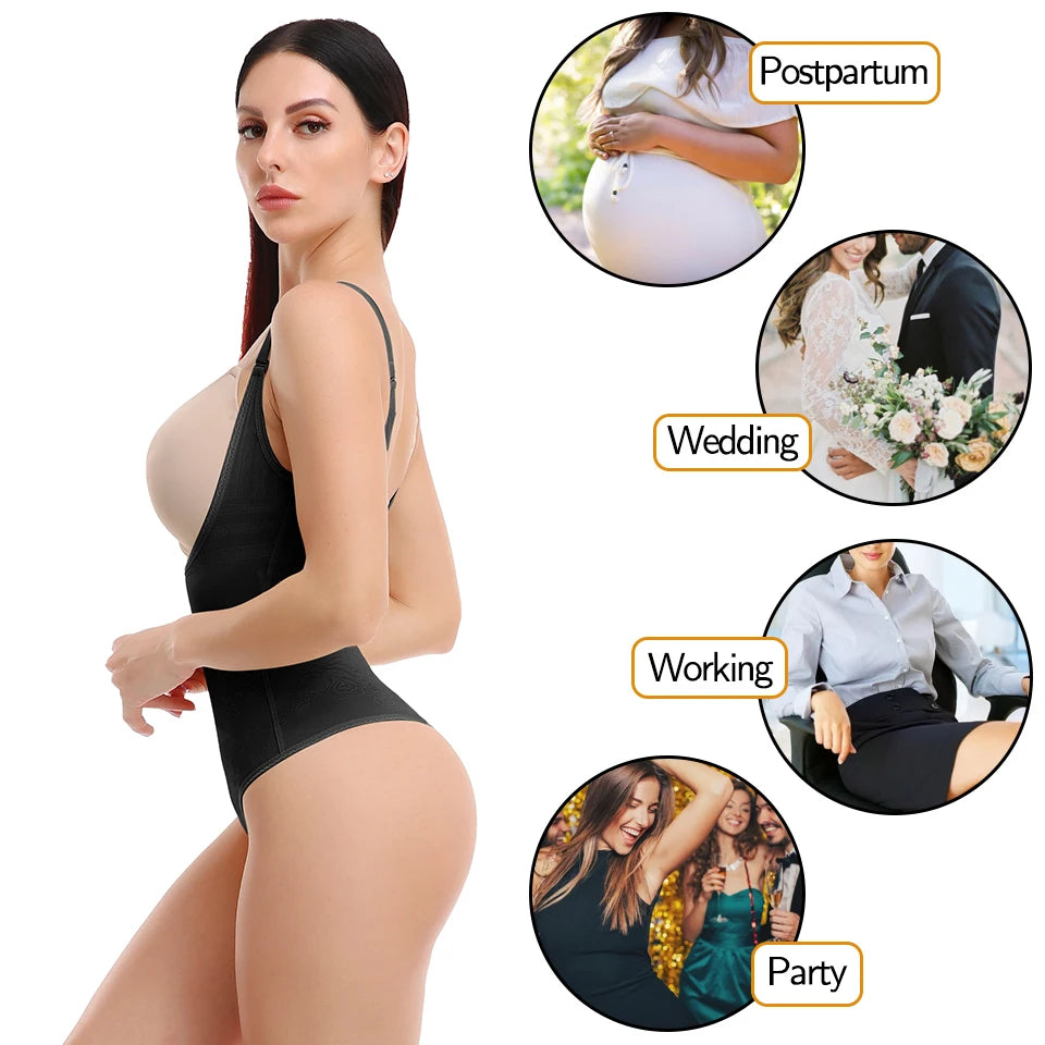 Women Shapewear Bodysuit / Seamless Tummy Control / Shapewear Waist Trainer / Thong Body Shaper / Slimming Underwear