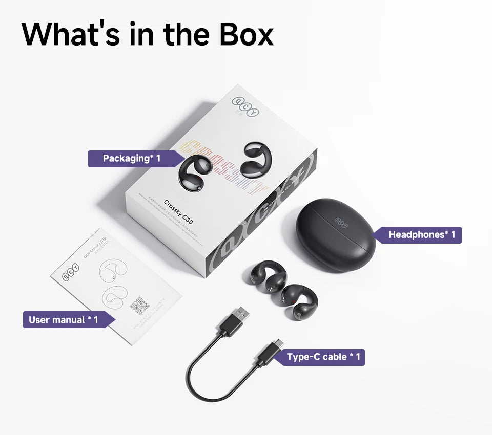 Wireless Earphones  /  Bluetooth 5.4 Ear clip  / Waterproof / Sports Earbuds  / Open Ear /  Ear clip /  Dual-Connection Headphone