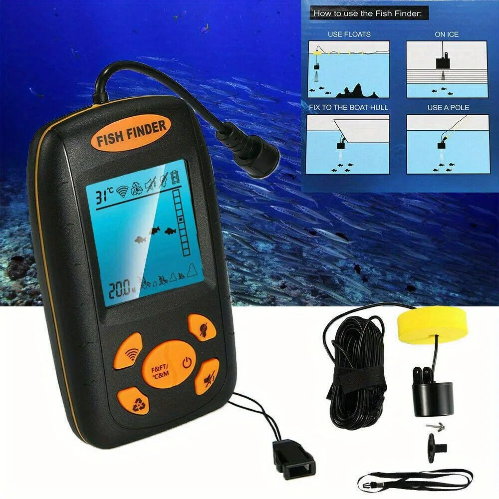 2.3'' Quality Portable Fish Finder /  Echo Sonar  / Alarm Sensor  /  Transducer  /  Fishfinder