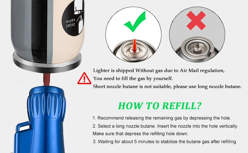 4pcs  Set Triple Jet Flame Torch Lighter  /  Bend Head Design /  Refillable Butane Gas Jet  /  3 Flame Windproof  /  Without Butane