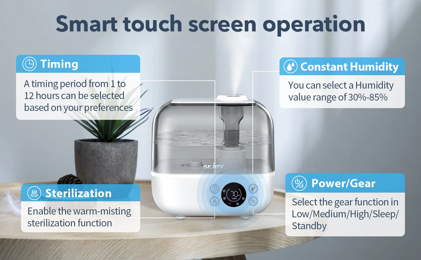 Cool Mist Humidifier /  Ultrasonic / Bedroom / 9L/5L with Essential Oil Remote Control  / Home / Baby / Office /  Plants