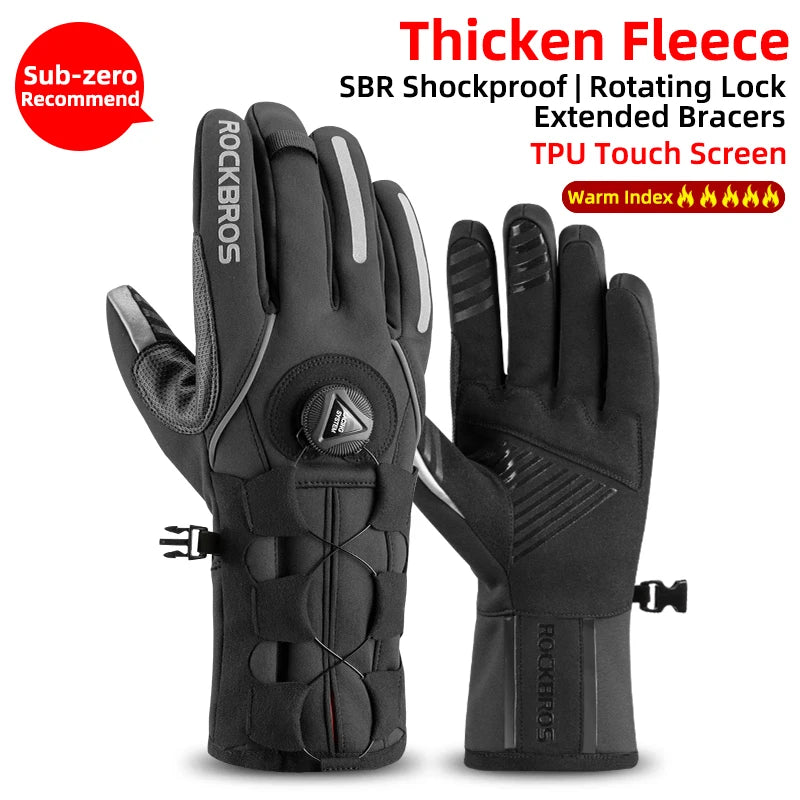 Winter Gloves / Motorcycle / Waterproof Fleece Thermal Gloves / Snowboard / Snowmobile Gloves / Unisex / Snow Cycling Gloves