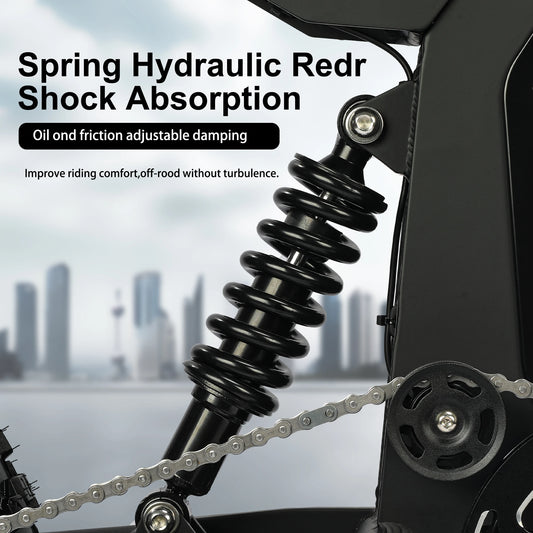 Electric Mountain Bike for Adults /  3000W E-bike  / 45 MPH /  60 Miles Range /  60V 25AH Removable Battery  /  Dual Shock Absorber /  E Bike