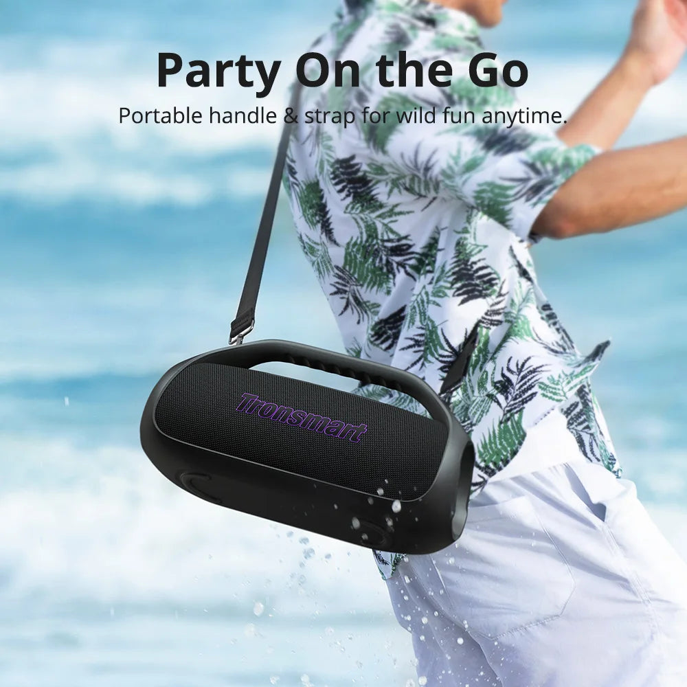 Bluetooth Wireless  Portable Speaker with 90W, 2.1-Channel Clarity, 26H Playtime / Waterproof / Sync 100+ Speakers