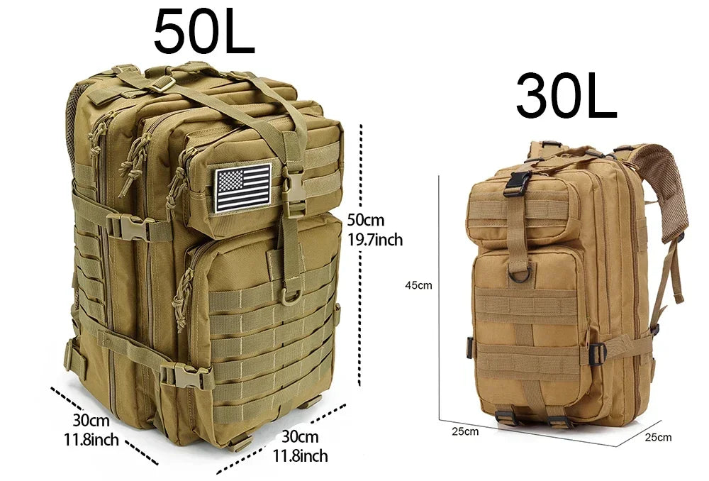 Tactical Backpack / Hiking/ Outdoor Survival  Bag / 3P Assault Pack / EDC Molle Pack For Trekking & Hunting