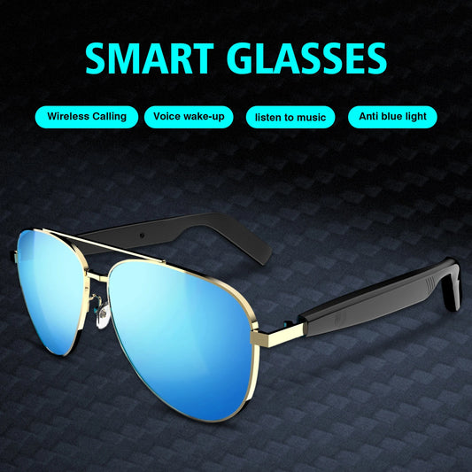 **New Noise Reduction Smart Glasses / Wireless Calls / Music Playback / Touch Voice Assistant / Stylish Blue Light Blocking Sunglasses