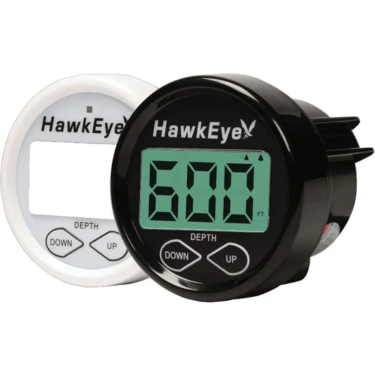 DepthTrax 2B Boat Mount In Dash  /  Digital Depth Finder  /  LCD icon display  /  LED Warning Light