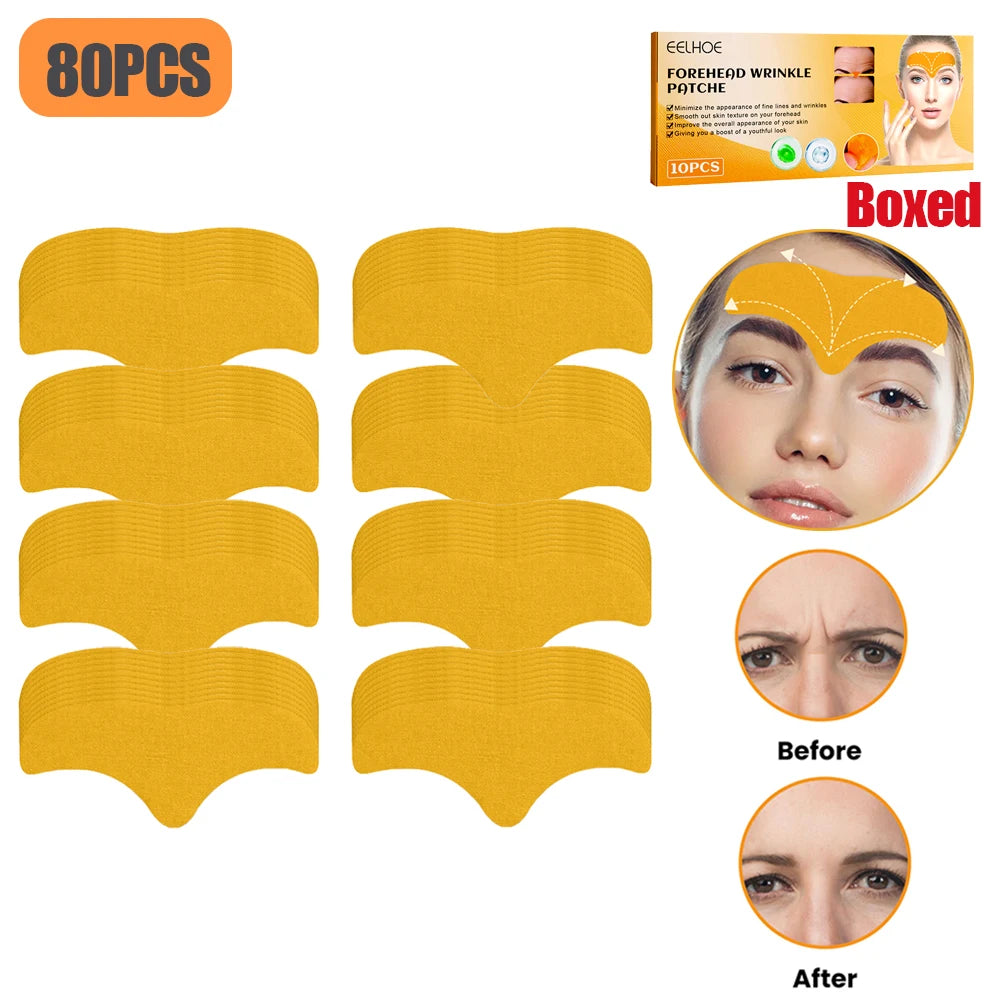100-10pcs Collagen Forehead Wrinkle Patch  /  Face Mask /  Head Lines Remover Masks /  Lifting /  Anti-Aging Stickers  /  Skin Care  /  Beauty