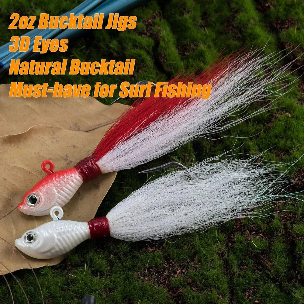 Surf rod and reel combination  /  Saltwater fishing tackle set /  Beach cast spinning rod kit