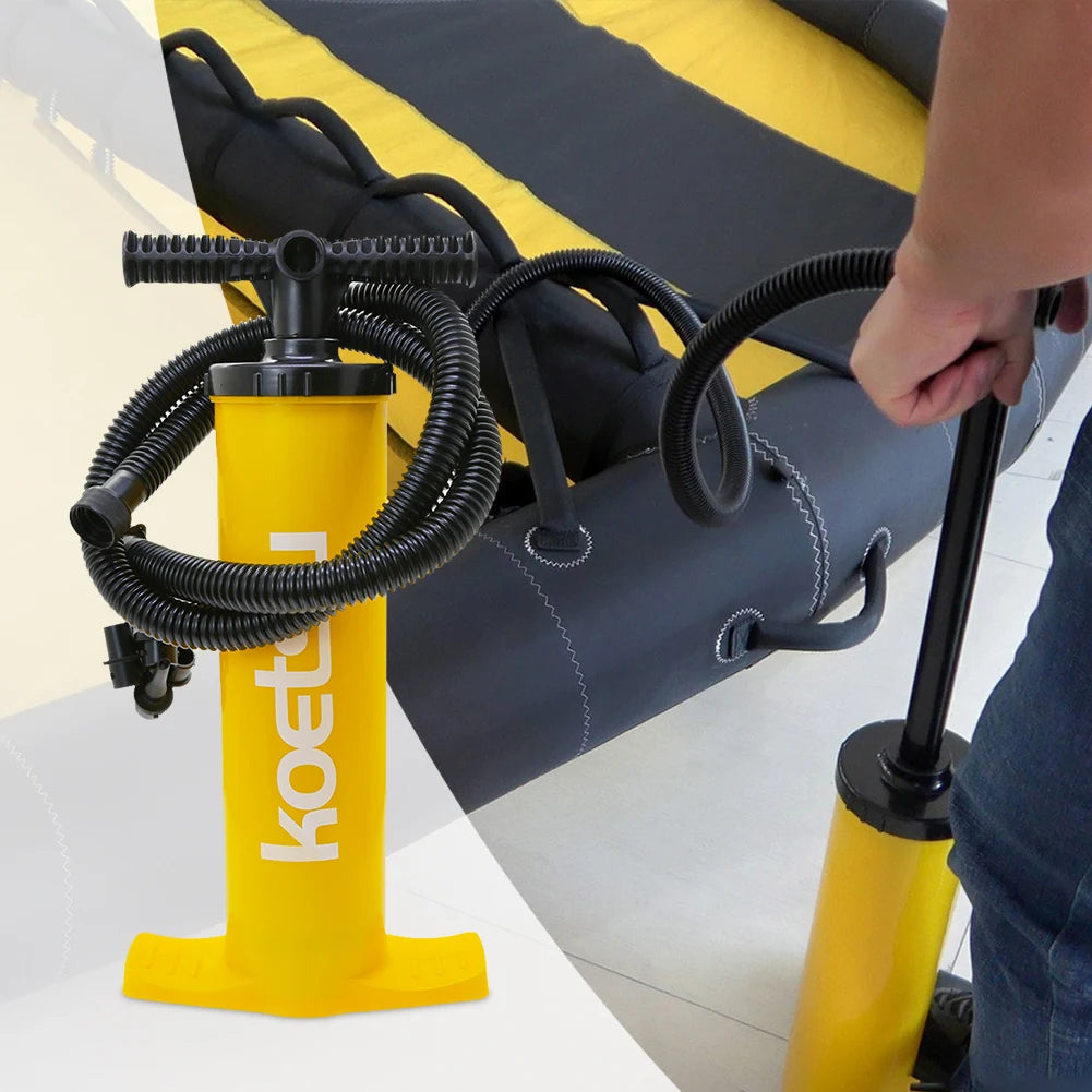 4L Kayak Air Pump / Anti-Slip / Double Action Inflation Pump / Portable Hand Pump / Handheld Air Inflator for Water Sports