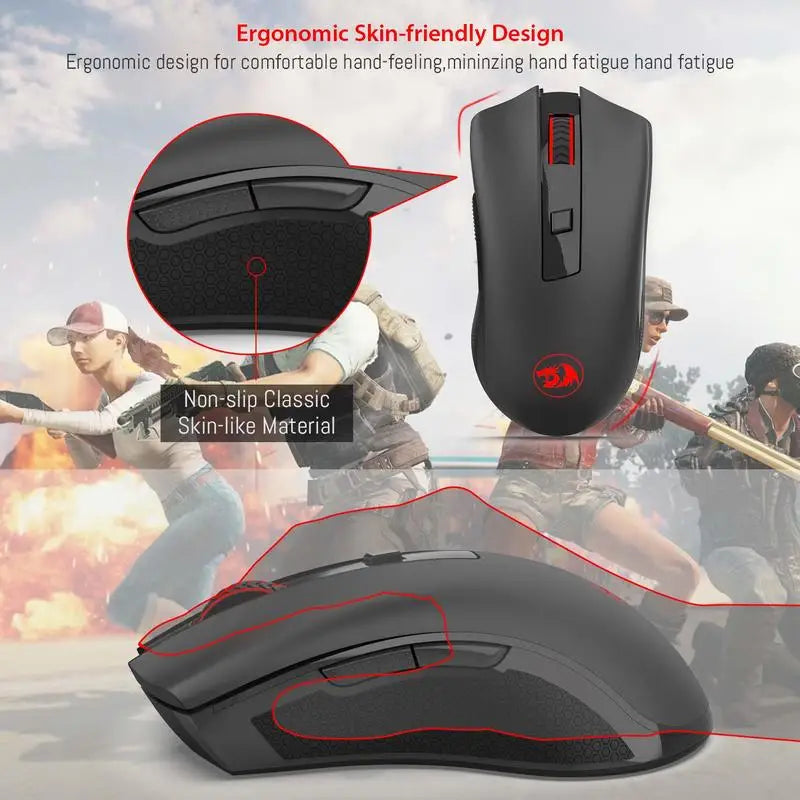 M652 Optical 2.4G Wireless Mouse with USB Receiver / Portable Gaming & Office Mouse / 5 Adjustable DPI Levels