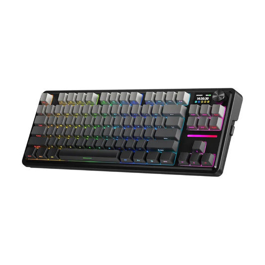 CM***K743 PRO GB 80% Gasket RGB Gaming Keyboard w/Hype 1.14’’ TFT Screen & Knob / 84 Keys Mechanical Keyboard / 5-Layer Noise