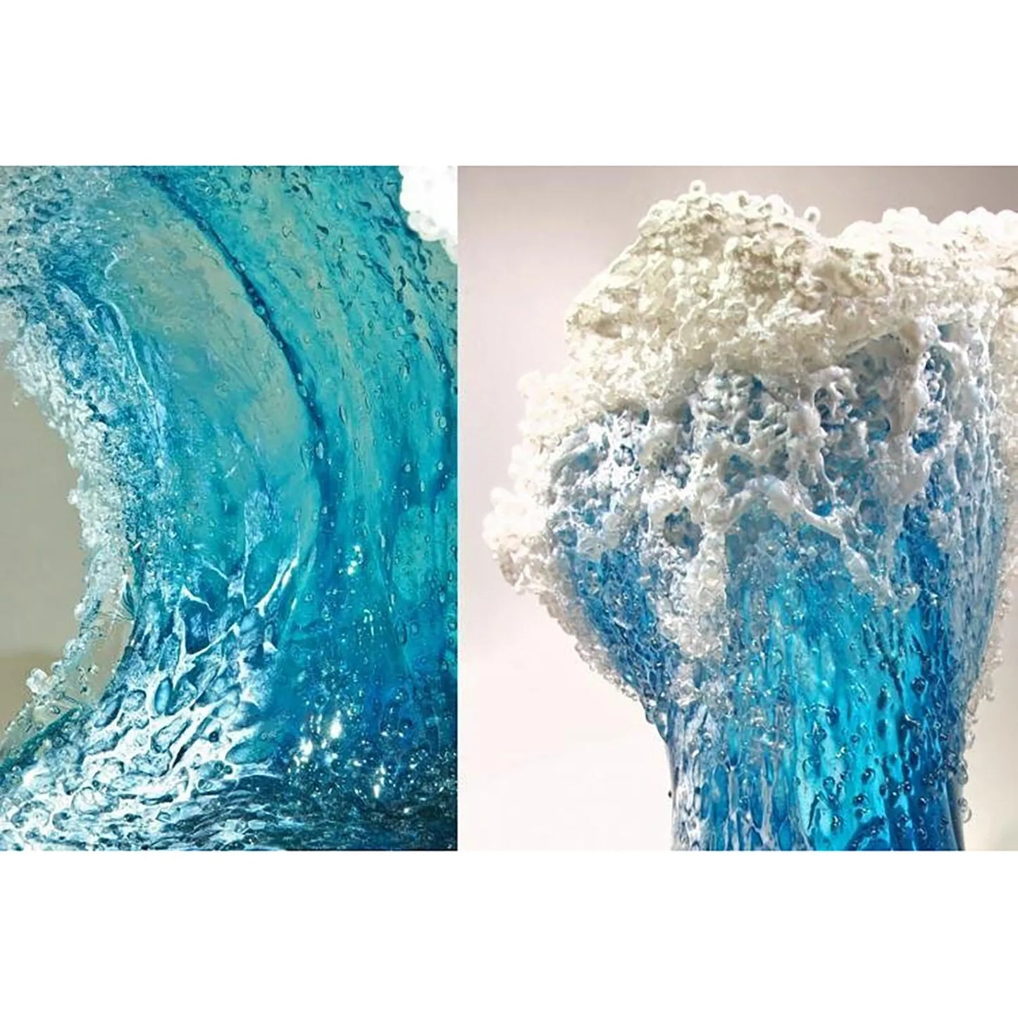 Sea Wave Vase / Wavy Vase  / Resin  / Blue Wavy Vase  /  For Office  / Living Room  / Decorations  / Decor