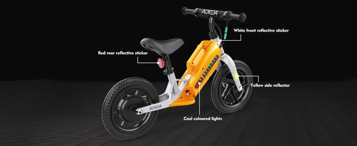 Electric Balance Bikes for Kids / 180W Electric Balance Bike / 12" Pneumatic Tire  / 21.6V/5.2Ah Battery /  Boys & Girls E-Bike / 3-6 Years