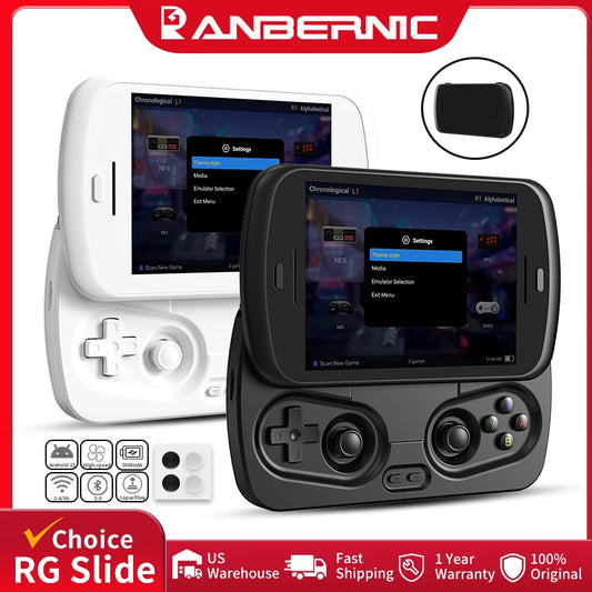 Anbernic RG Slide Retro Handheld Game Console 4.7" / LTPS In-Cell Android Video Gaming Player / Supports AI Assistant / 1080p-Port Out