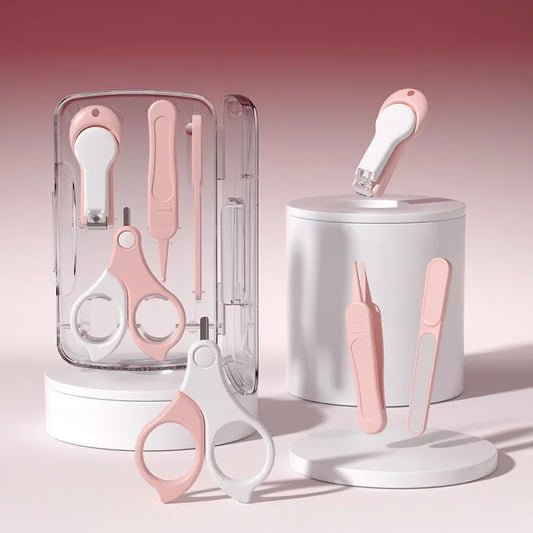 Newborn  / Baby Nail Scissor  /  Baby Nail Care Tool / Kid Safe /  Portable Nail Clipper Trimmer Tweezer with Box  / Children's Manicure Kit