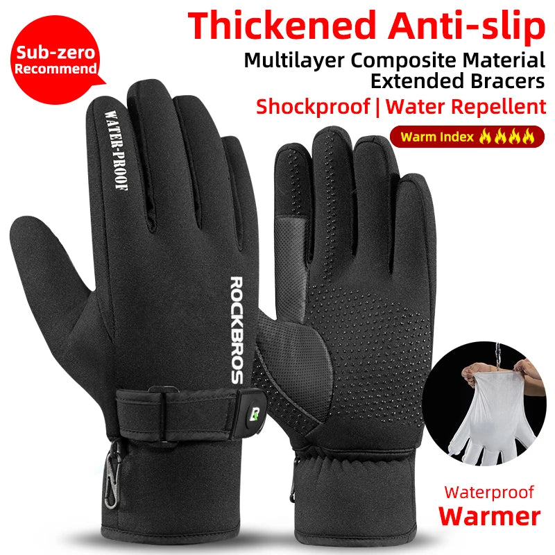 Winter Gloves / Motorcycle / Waterproof Fleece Thermal Gloves / Snowboard / Snowmobile Gloves / Unisex / Snow Cycling Gloves