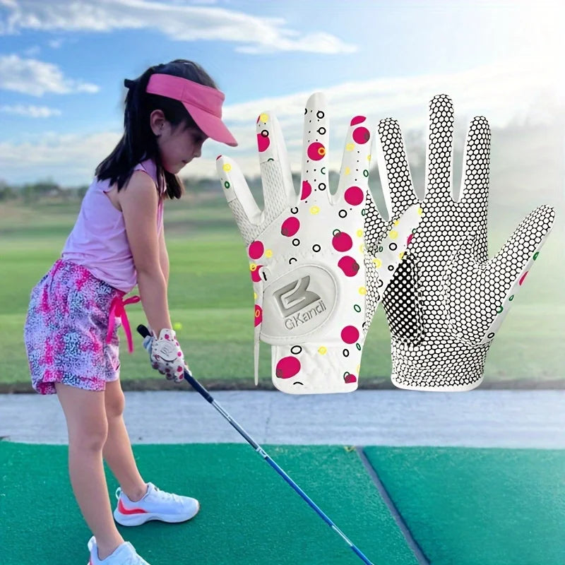 Golf Gloves /  Kids /  Youth /   All Weather /  Soft /  Left or Right Hand /  Rain Grip / Breathable  / 1 Pair /  Wear-Resistant  /  Non Slip