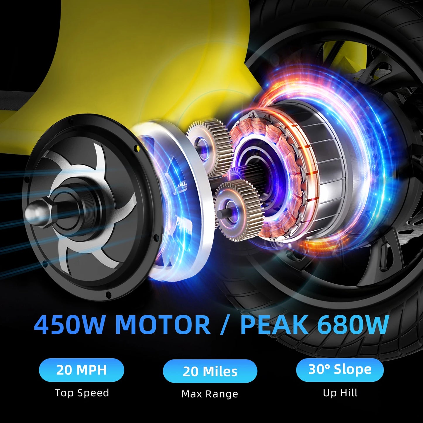 450W Adult Electric Scooter  /   15.5 mph  /  with Seat and Shopping Basket /  Suitable for Females /   Electric Scooter for Urban Commuting