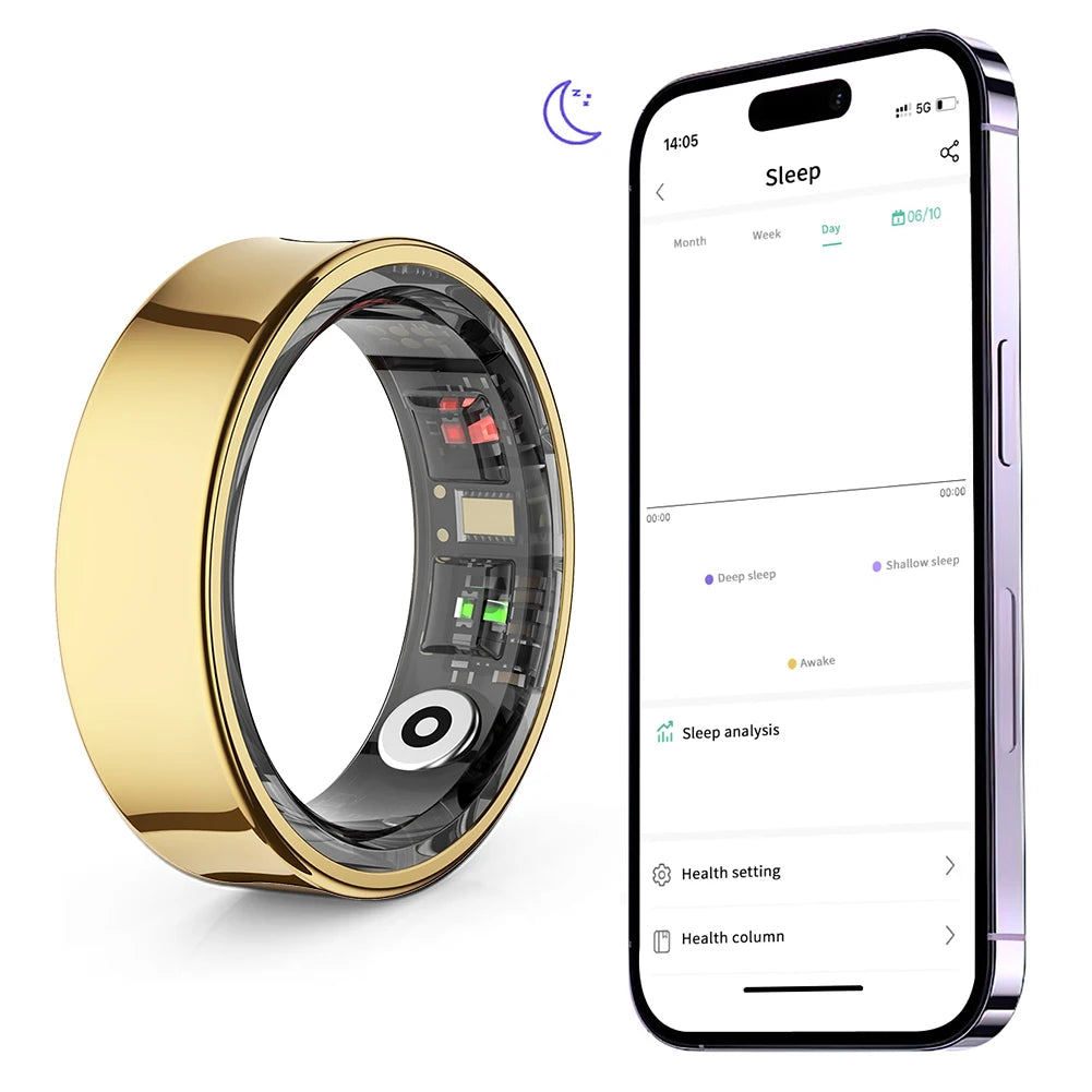 Smart Ring / Heart Rate / Blood / Oxygen / Sleep Monitoring / Health Fitness Rings with Charging Case / Sport Health Ring for Men Women