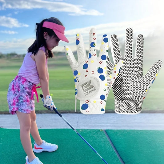 Golf Gloves /  Kids /  Youth /   All Weather /  Soft /  Left or Right Hand /  Rain Grip / Breathable  / 1 Pair /  Wear-Resistant  /  Non Slip