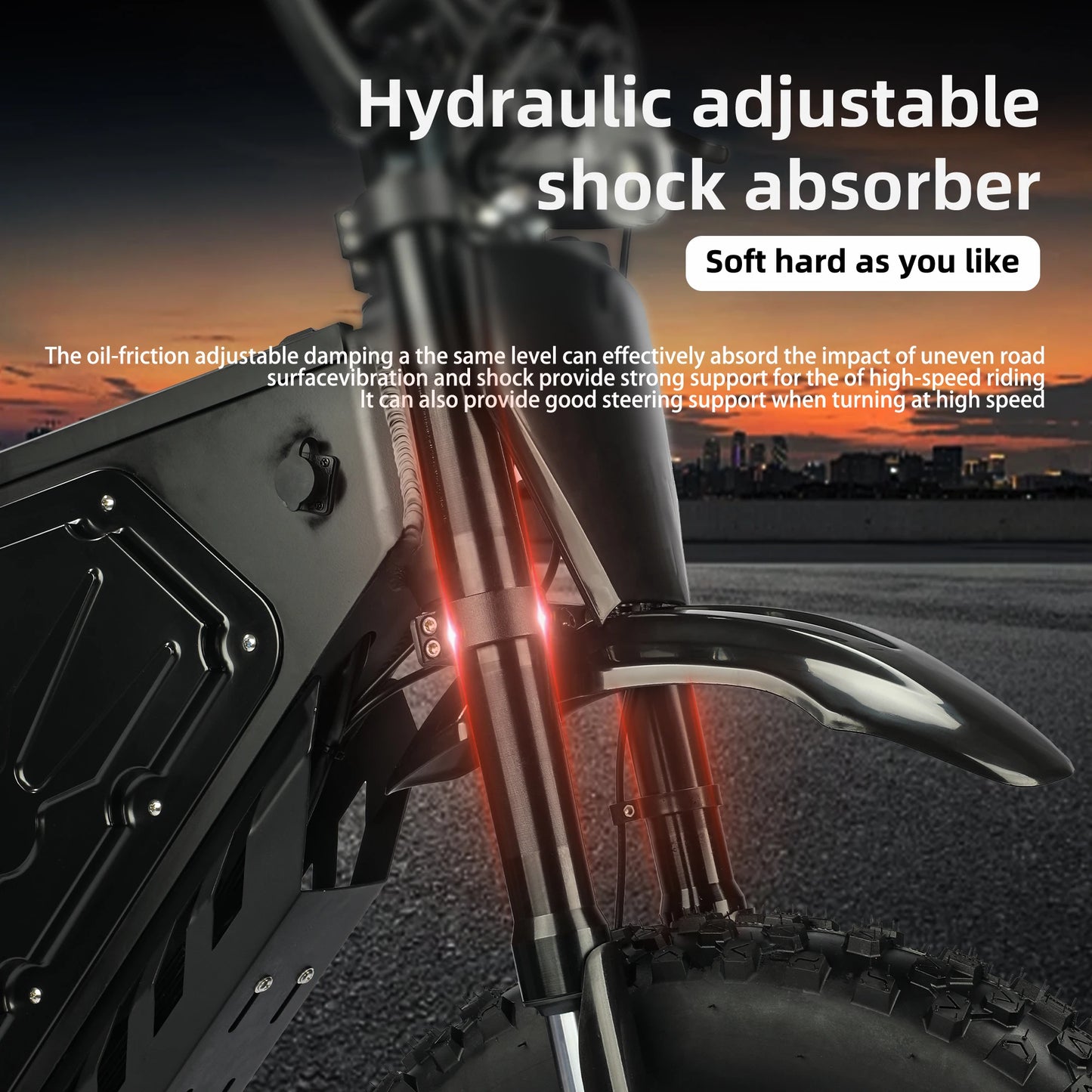 Electric Mountain Bike for Adults /  3000W E-bike  / 45 MPH /  60 Miles Range /  60V 25AH Removable Battery  /  Dual Shock Absorber /  E Bike