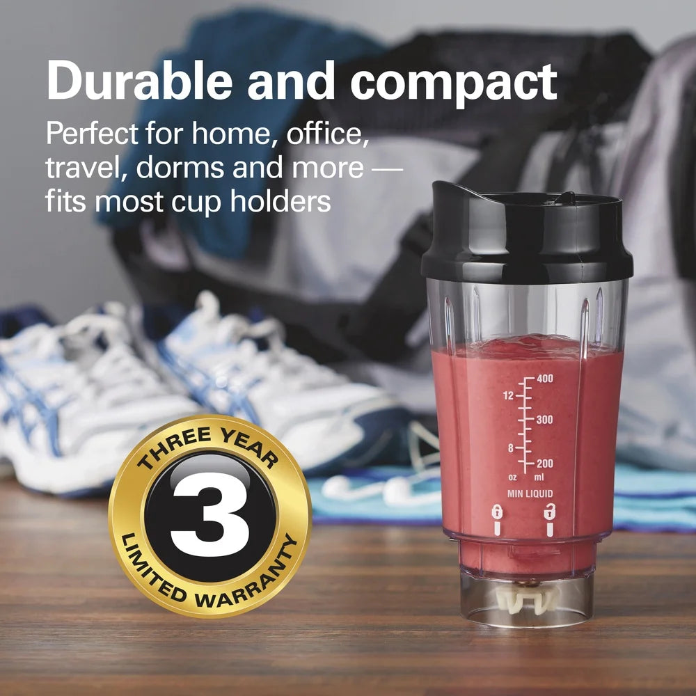 Portable Personal Blender  /  with 14oz Travel Cup /  Smoothies /  Shakes /  Icy Drinks  /  Easy Cleanup /  Compact Design  /  Stainless Steel Blades