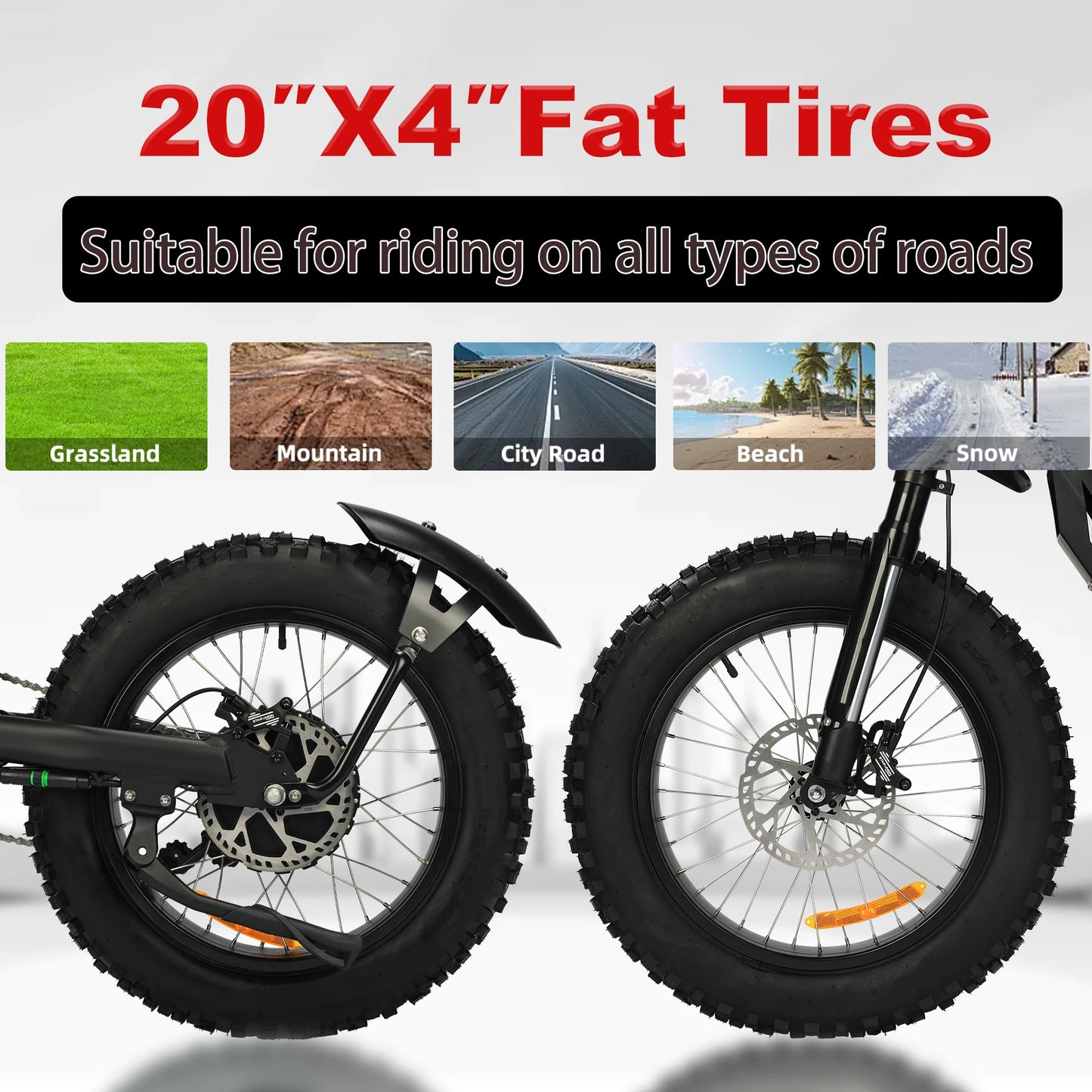 Electric Mountain Bike for Adults /  3000W E-bike  / 45 MPH /  60 Miles Range /  60V 25AH Removable Battery  /  Dual Shock Absorber /  E Bike