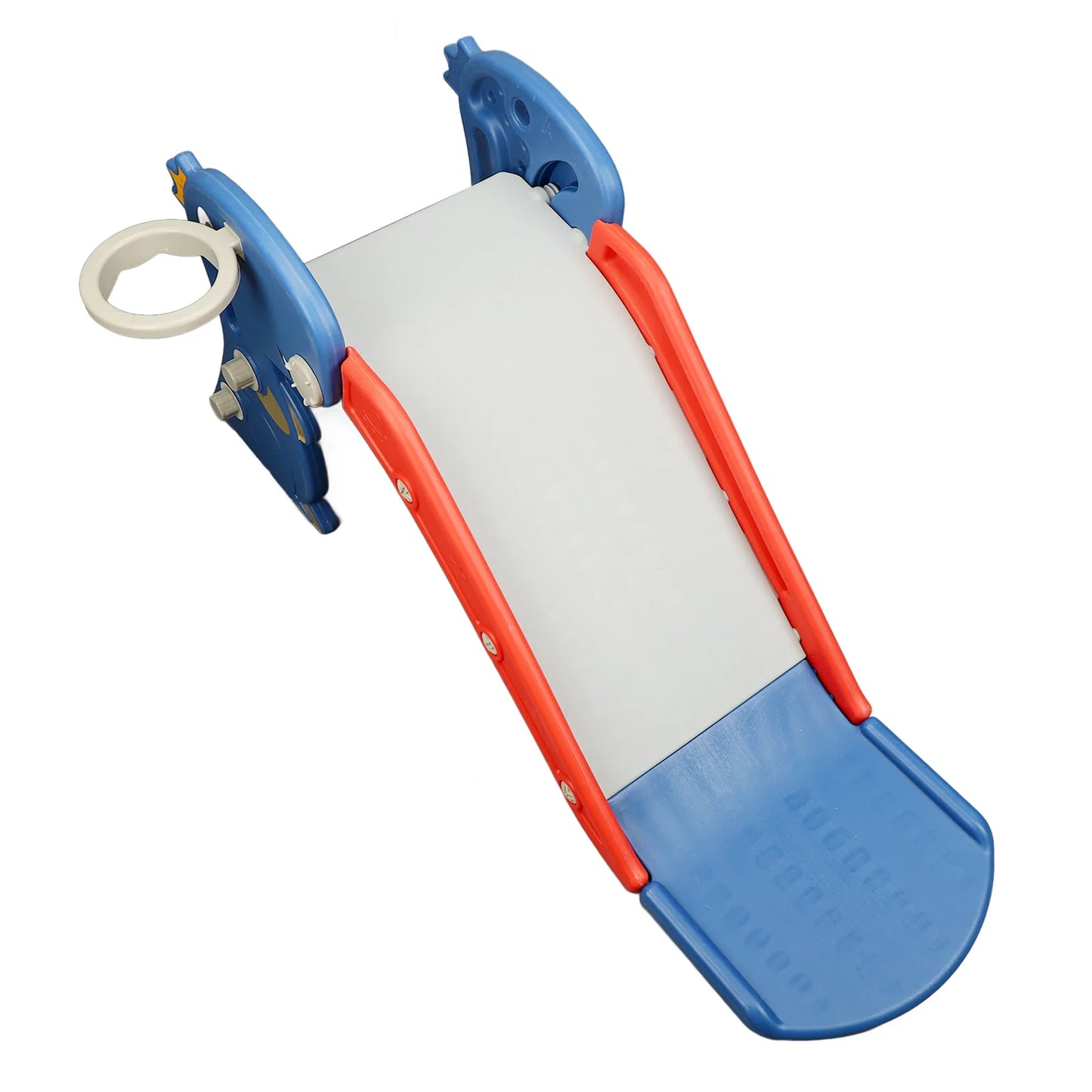 Indoor/Outdoor Dinosaur Slide  /  Blue/Red  Construction  /  Multipurpose Folding Slide with Basketball Hoop  /  Climber for 0 To 3 Years Old   /  Backyard