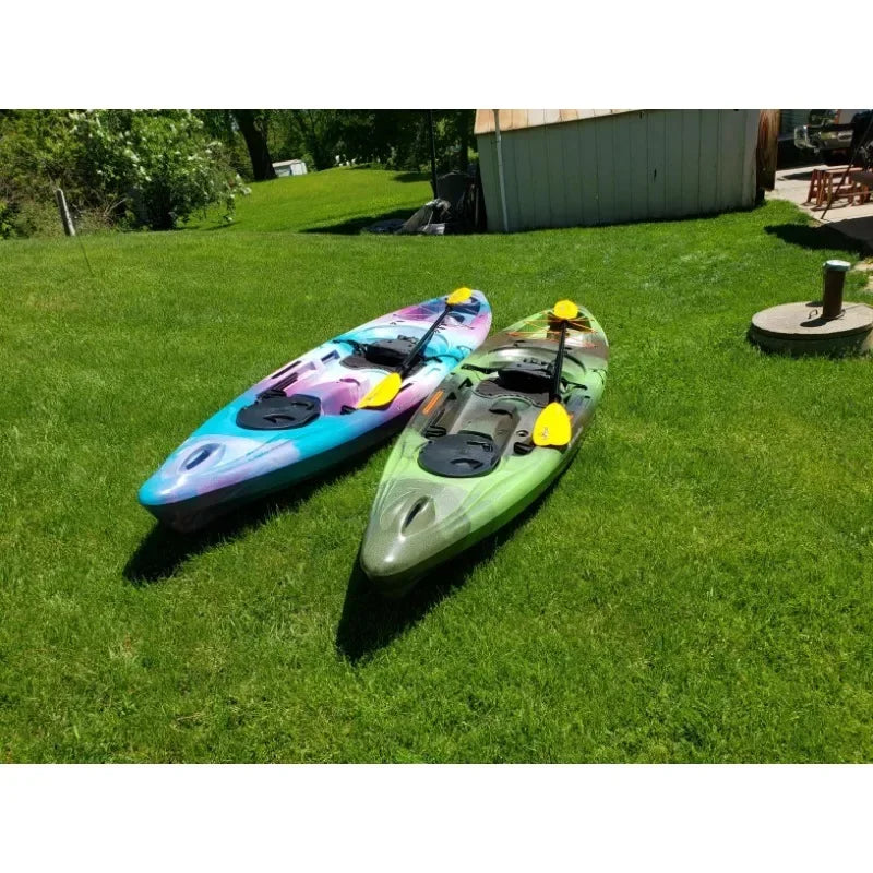 Sit on Top Fishing Kayak with Front Storage Well / Large Rear Storage / Dual Rod Holders