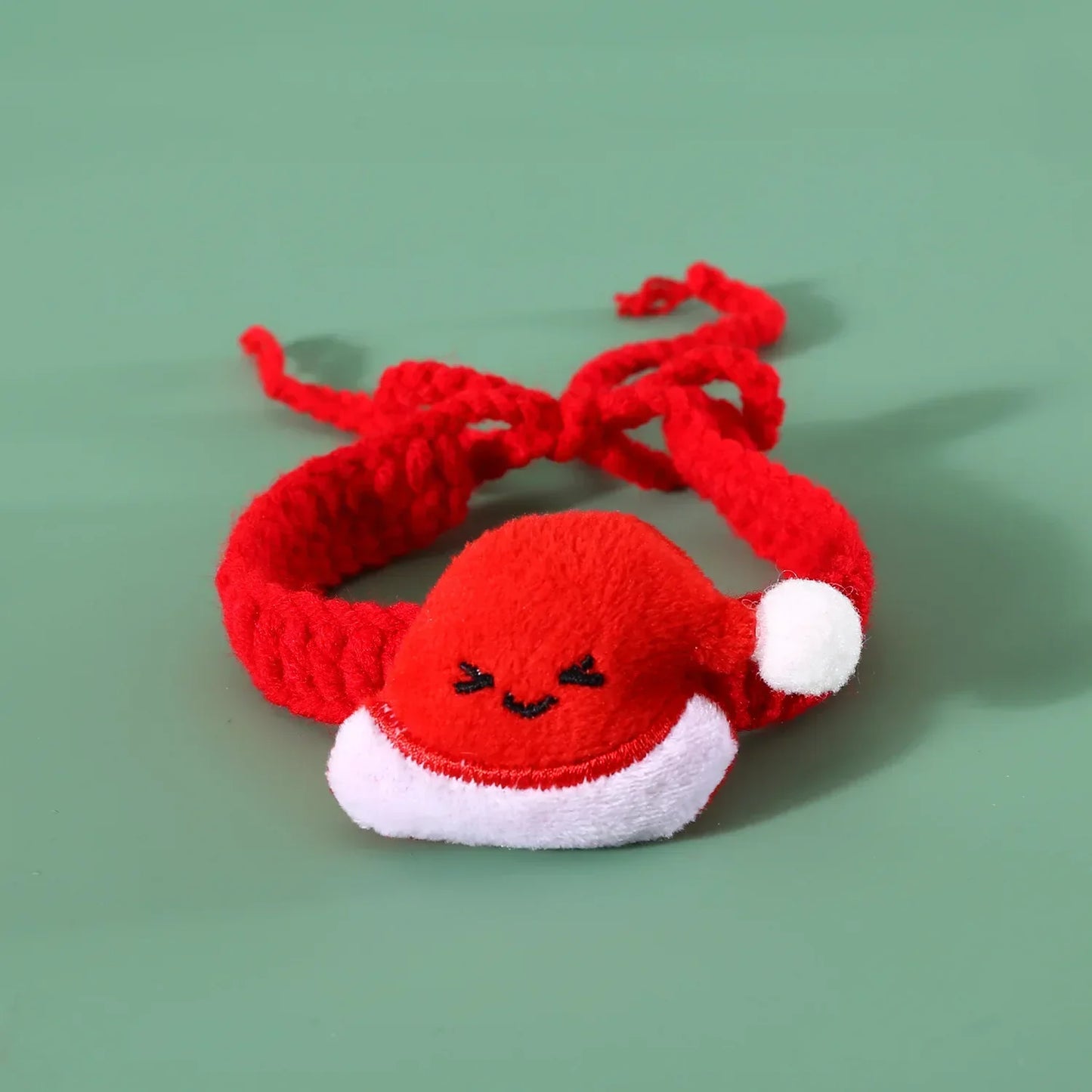 Cute Santa Claus Pattern Pet Bow and Bell Collar for Dogs and  Cats /  Accessories /  Holiday Christmas Dog Collar /  Pet Supplies