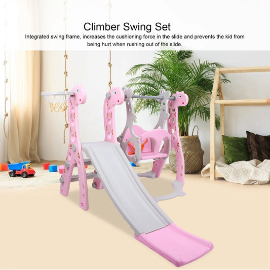 Climber Swing Set / Children Play Slide Set / Toddler Climber Swing Set with Basketball Hoop /  Outdoor /  Indoor /  Children Play Slide Set