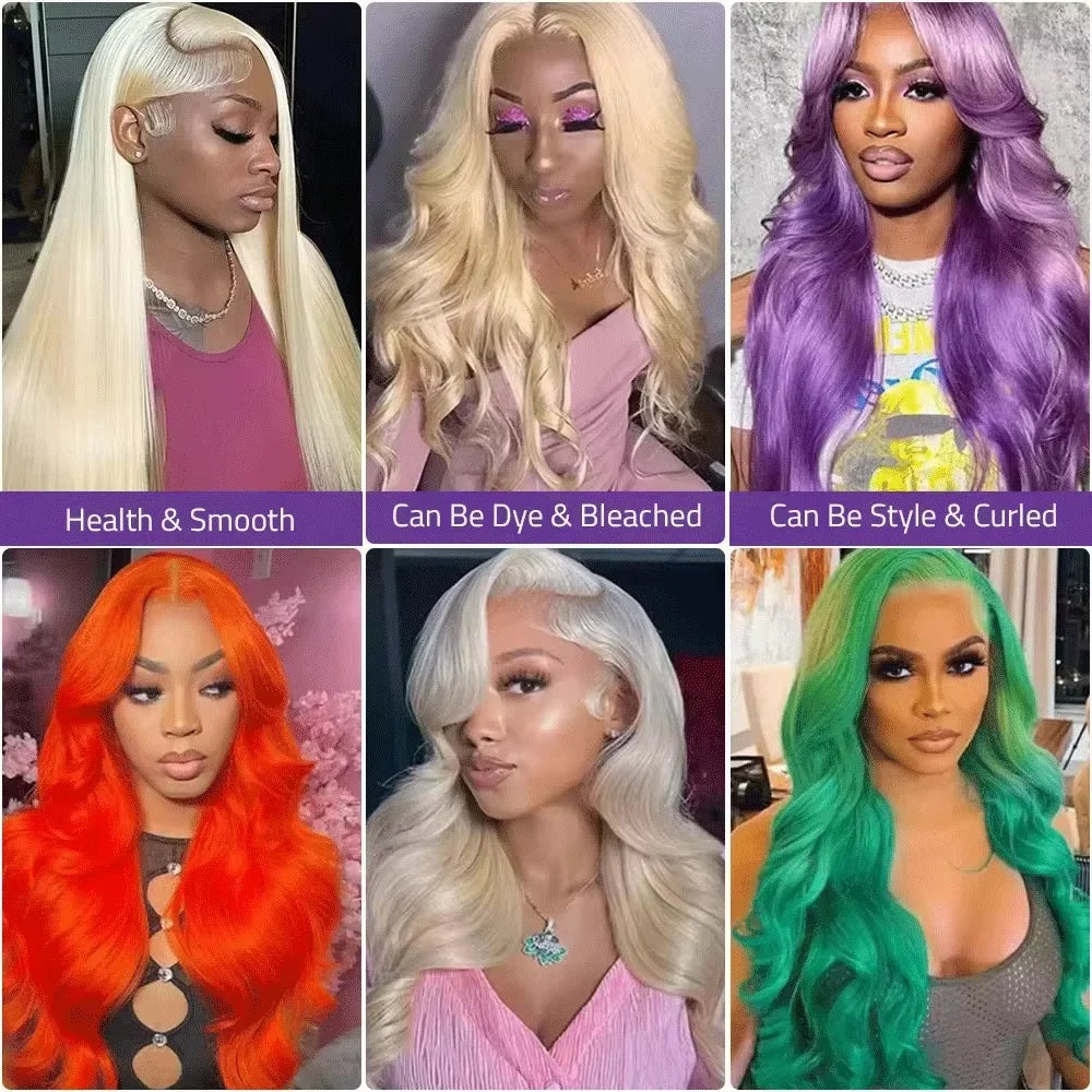 **Blonde Straight 613 HD Lace Frontal Wig / 13x6 Lace Front Wig / Human Hair / Honey Colored 13x4 Transparent Lace Front Wigs for Women