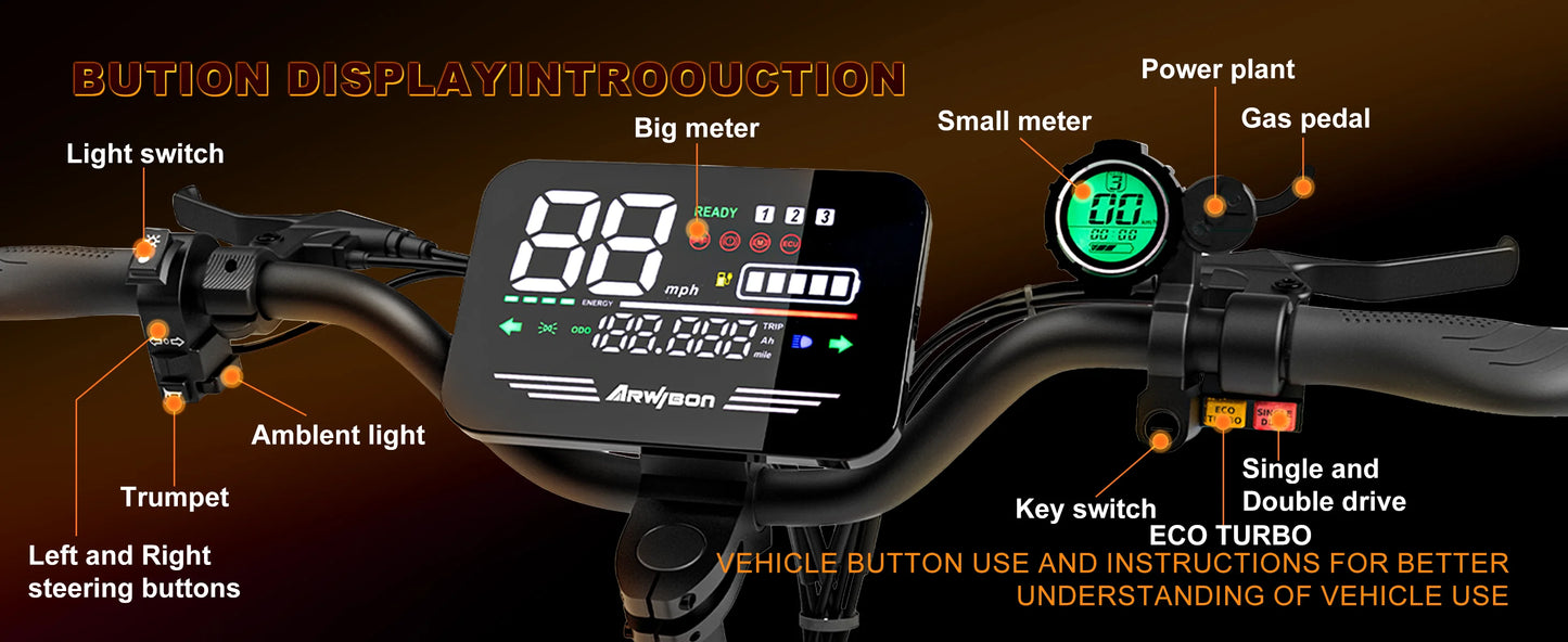 Electric Scooter /  5600W Dual Motor 60V27AH  /  46MPH  /  46Miles Range, / Off-Road Vacuum Tires  /  330LBS Load  /  45°Climbing