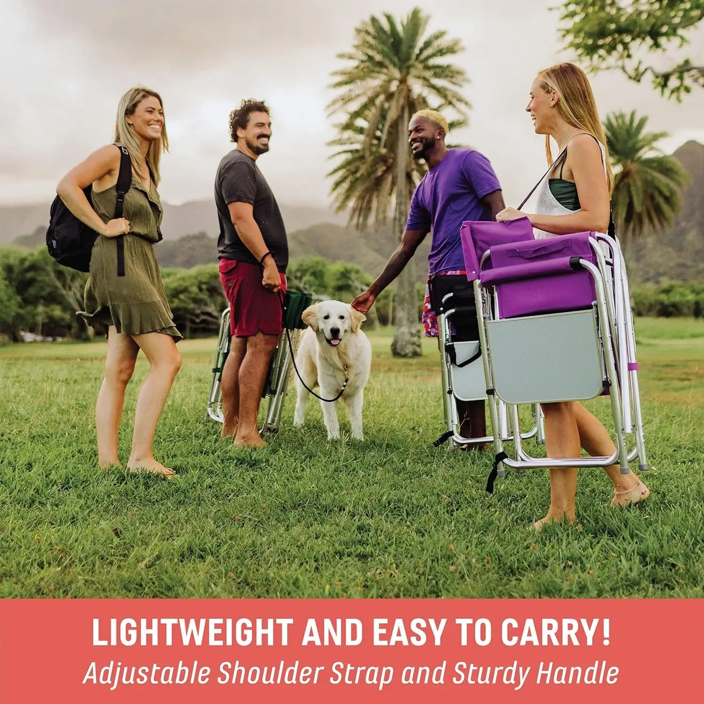 Sports Chair with Side Table / Beach Chair /  Camp Chair for Adults