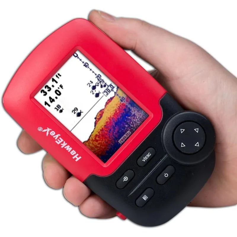 Fish Finder with HD Color Virtuview Display /   Black/Red  /  2" H x 1.6" W Screen Size