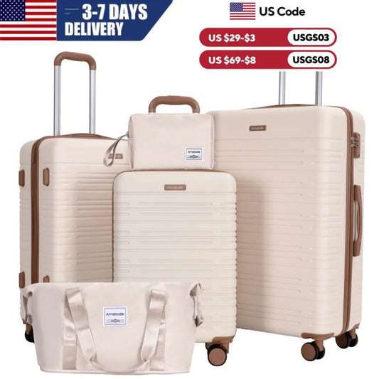**Luggage Sets / 3-Piece Suitcases with Double Spinner Wheels / Suitcase Set / ABS Hard Case Luggage with TSA Lock