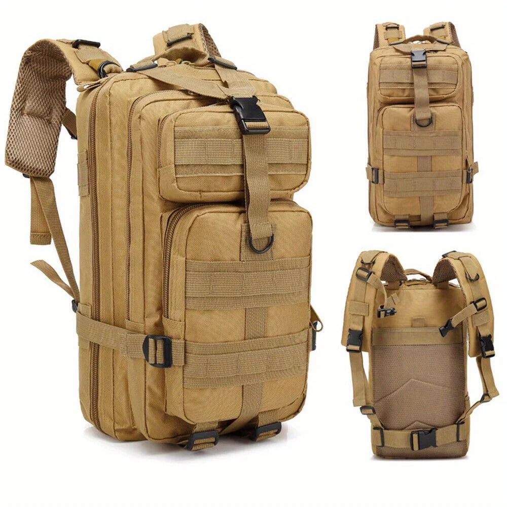 30L Outdoor Molle Backpack  /  Canvas Backpack  /  Camping  /  Hiking  /  Fishing