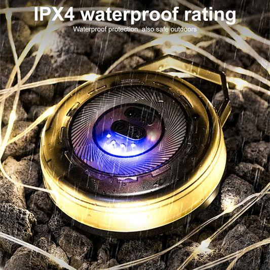 10M Canopy Light Strip  /  Hand Crank  /  Storage  /  Decorative Atmosphere Light  /  Waterproof Portable Camping Lamp  /  Garden  / Backyard /  Home Party Decor