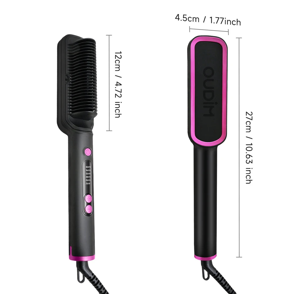 Hair Straightening Comb /  Hot Comb Brush  /    6-Levels Heat Temperature Control